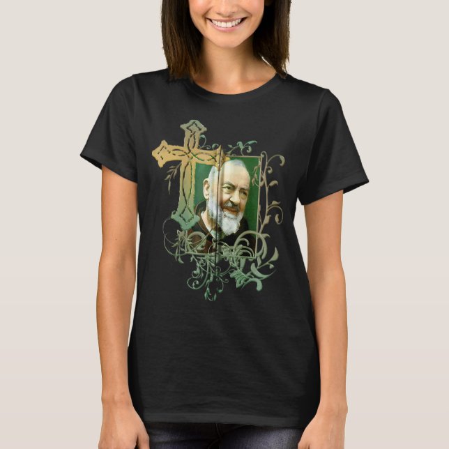 T-shirt Saint Padre Pio Prière Croix Catholicités Saint Sa (Devant)