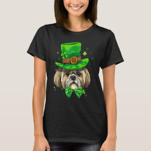 T-shirt Saint Patrick Leprechaun Shamrock Shih Tzu Iris