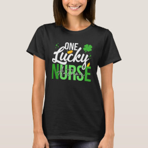 T-shirt Saint Patrick's Day Auteur Infirmière One Lucky In