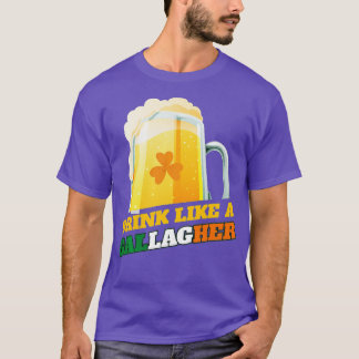 T-shirt Saint Patricks Day Boire Comme Un Gallagher