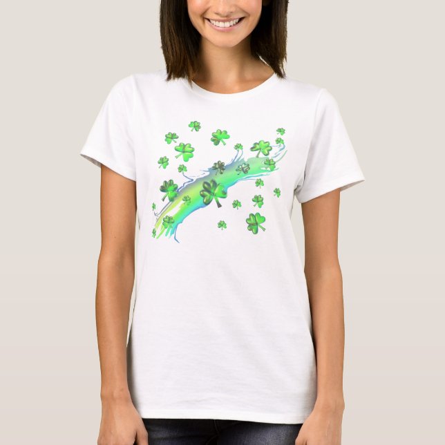 T-shirt Saint Patrick's Day Design Shamrock (Devant)