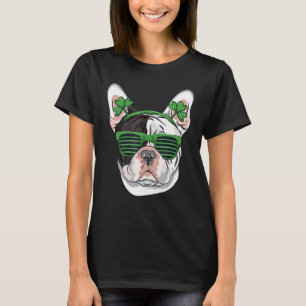 T-shirt Saint Patrick's Day French Bulldog Lunettes de sol
