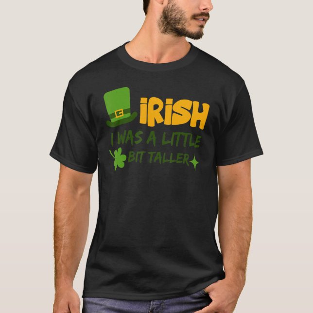 T-shirt Saint Patrick's Day Irlande Irlandais I Was A Litt (Devant)