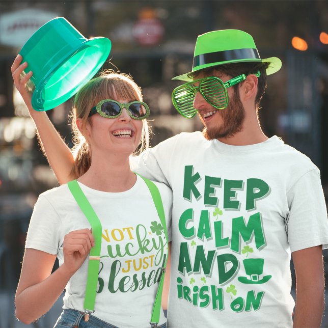 T-shirt Saint Patrick's Day Restez calme et irlandais le (Créateur téléchargé)