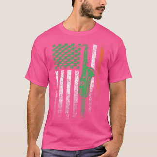 T-shirt Saint Patrick'S Day Saxophone Horn Musicien Ja