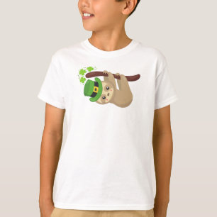T-shirt Saint Patrick's Day Sloth, Leprechaun Casquette, C