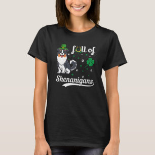 T-shirt Saint Patrick's Lucky Shenanigan Frontière Collie 