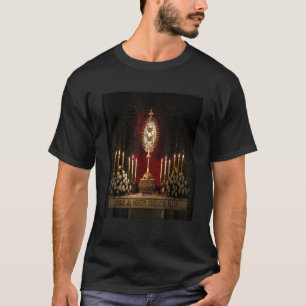 T-shirt Saint Sacrement En Monstrance Catholique Chrétien