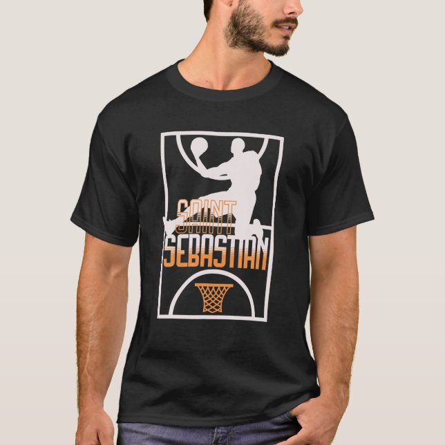 T-shirt Saint Sébastien Basketball Dunk Patron Saint du Sp (Devant)