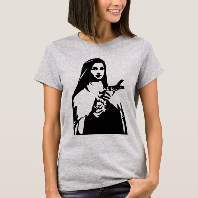 T-shirt Saint Therese de chemise de dames de Lisieux (Devant)