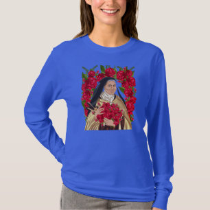 T-shirt Saint-Thérèse de Lisieux Rose chrétien