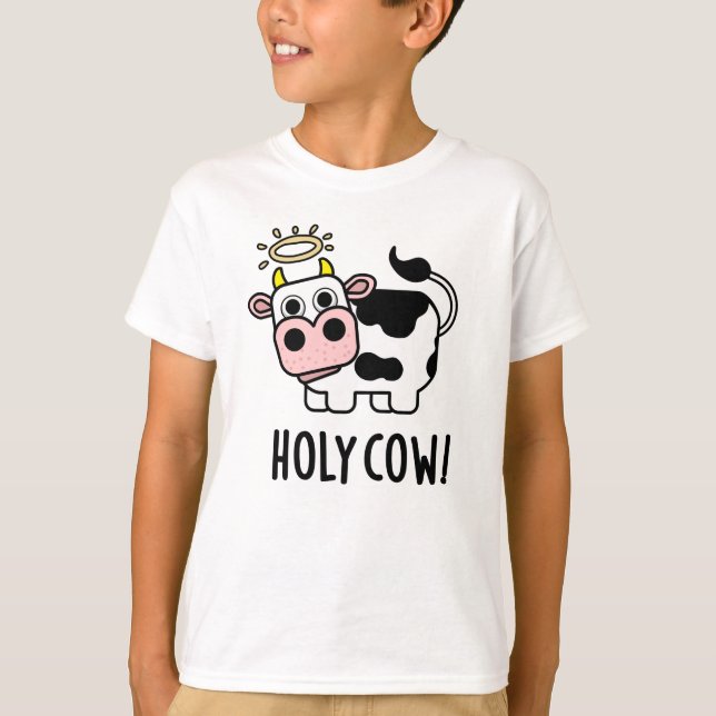 T-shirt Saint vache drôle jeu animal (Devant)