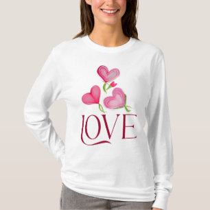 T-shirt Saint-Valentin - Amour Coeur Amour Long Manche