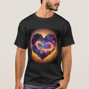 T-shirt Saint Valentin Amour Coeur Galaxie Girlfriend Fian