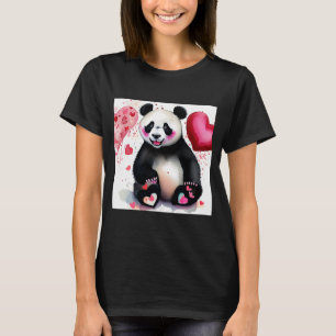 T-shirt Saint Valentin Amour Coeur Panda Girlfriend Fiance