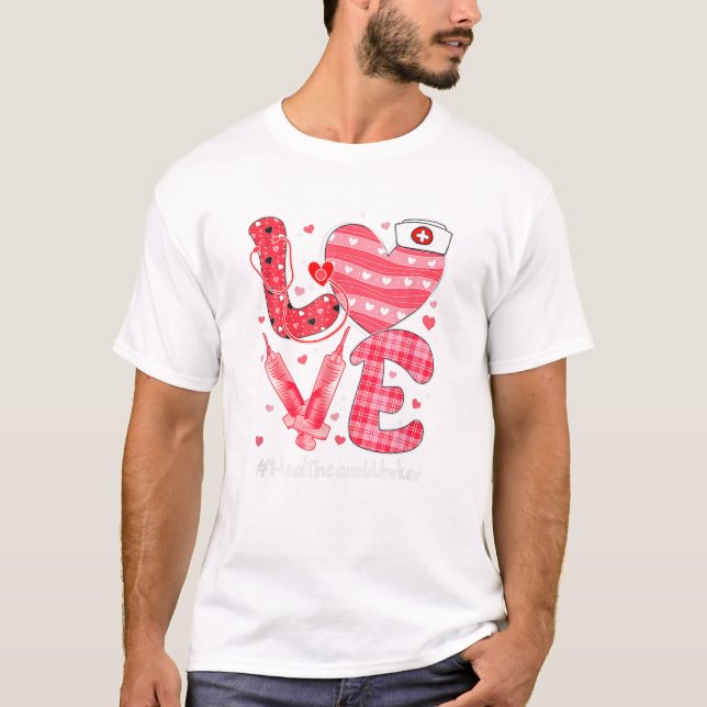 T-shirt Saint Valentin Amour Soins de santé (Devant)