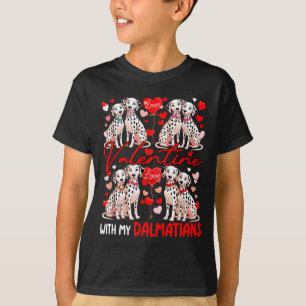 T-shirt Saint-Valentin Avec Mon Costume De Couple Dalmatie