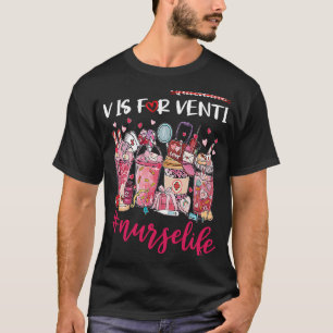 T-shirt Saint Valentin Café Latte Iced V est pour Venti