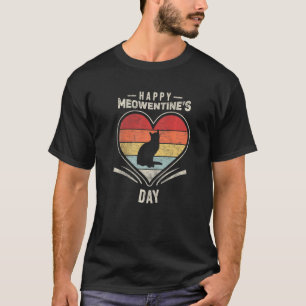 T-shirt Saint-Valentin Chat Mignon Rétro Vintage