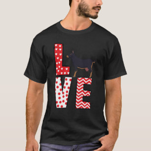 T-shirt Saint-Valentin Chèvre Amour Valentin Mignons Cœurs
