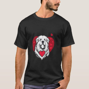 T-shirt Saint-Valentin Chien Amoureux Cœur