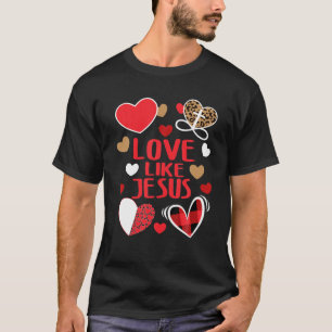 T-shirt Saint-Valentin Christian Gift Buffalo Plaid Love L