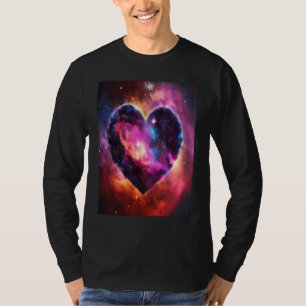 T-shirt Saint-Valentin Cœur d'Amour Galaxie Petite Amie Fi
