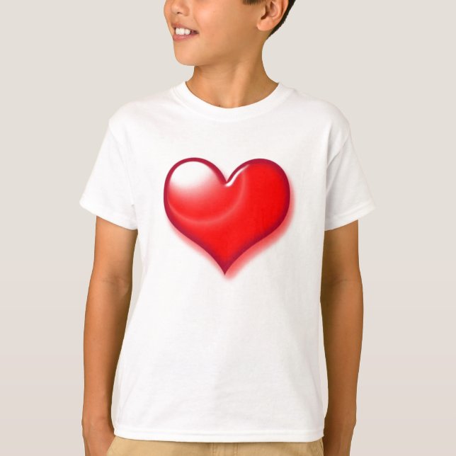 T-shirt Saint Valentin Coeur rouge (Devant)