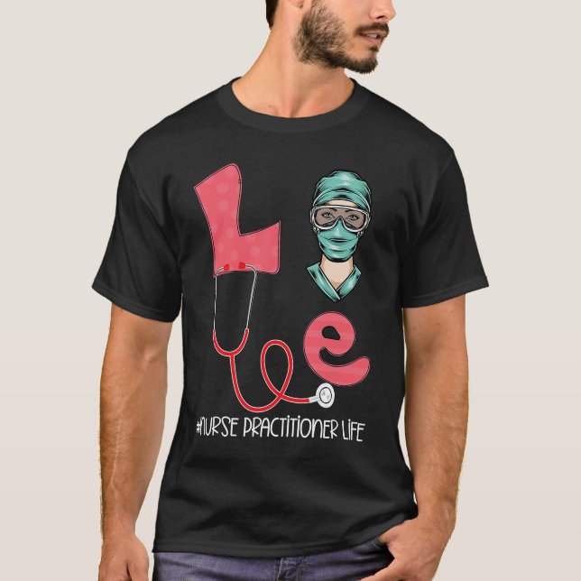 T-shirt Saint Valentin Coeur Stethoscope Infirmière Funny  (Devant)