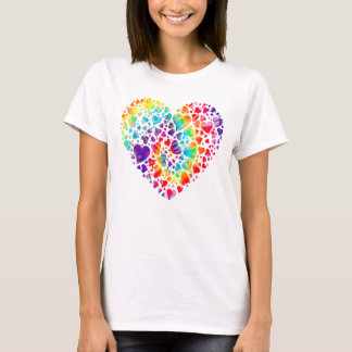 T-shirt Saint-Valentin Cœur Tye Dye Teinture Tie Coloré