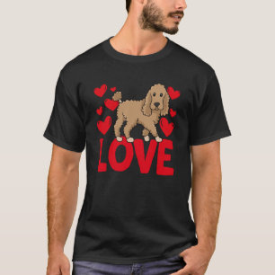 T-shirt Saint-Valentin coeurs d'amour Caniche Femme Animal