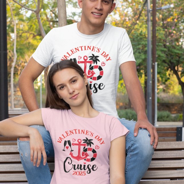 T-shirt Saint Valentin Croisière sur mesure Date Année (Créateur téléchargé)