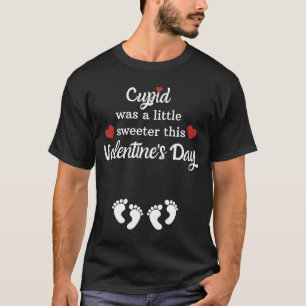 T-shirt Saint Valentin Cupid Twin Pregnancy Matches Papa C
