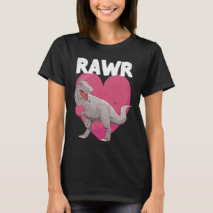 T-shirt Saint-Valentin Dinosaure RAWR T rex Amant Tyrannos