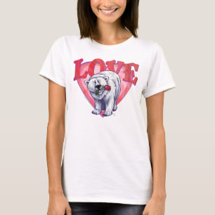 T-shirt Saint-Valentin d'ours blanc