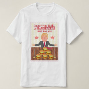 T-shirt Saint-Valentin drôle de mur de Donald Trump