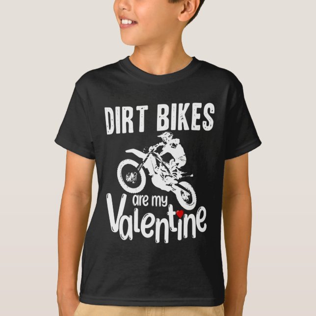 T-shirt Saint Valentin Drôle Vélos Dirt sont ma Saint Vale (Devant)