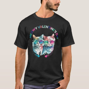 T-shirt Saint-Valentin félin pour chat