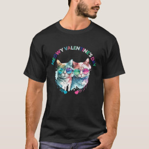 T-shirt Saint-Valentin félin pour chat 1