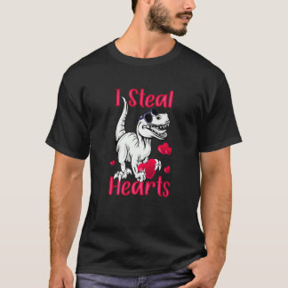 T-shirt Saint Valentin garçons Funny mignon Dinosaur T-Rex
