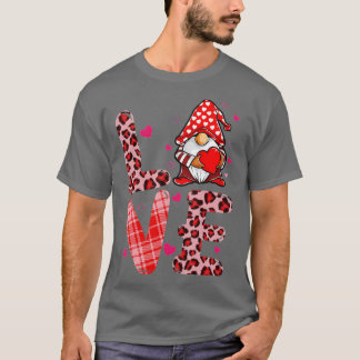 T-shirt Saint Valentin Gnome Love Funny Garçons Filles Enf