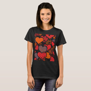 T-shirt Saint-Valentin Heart Pattern – Rétro Pop Art
