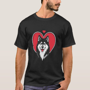 T-shirt Saint-Valentin Husky Cœur