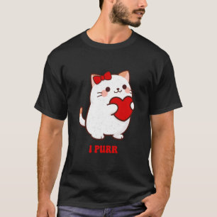 T-shirt Saint-Valentin Je ronronne Amoureux de chats Coupl