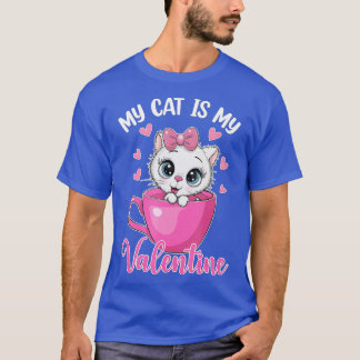 T-shirt Saint Valentin Mon chat est ma Saint Valentin