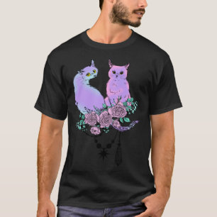 T-shirt Saint-Valentin Pastel Color Couple de Chat Mignon