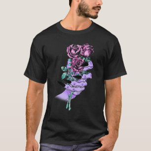 T-shirt Saint-Valentin Pastel Couleur Sorcière main Roses