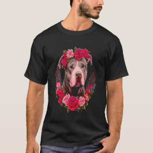 T-shirt Saint Valentin Pitbull Dog Valentine 3