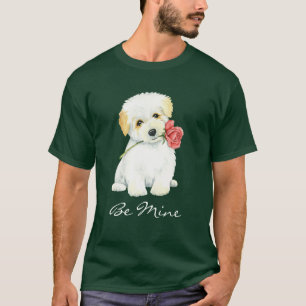 T-shirt Saint-Valentin Rose Coton de Tulear