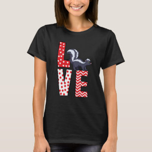 T-shirt Saint-Valentin Skunk Amour Saint-Valentin Cœurs Mi